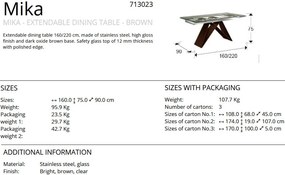 Masa dining extensibila design ultra-modern Mika Maro 160-220cm
