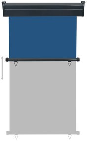 Copertina laterala de balcon, albastru, 100 x 250 cm Albastru, 100 x 250 cm