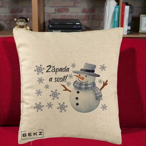 Perna Decorativa Zapada a Sosit Om de Zapada, 40x40 cm, Bej, Husa Detasabila, Perna Inclusa, BEKZ®