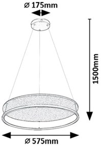 Lustra LED suspendata stil circular Farenzo