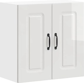 vidaXL Dulap de bucatarie "Kalmar" din lemn prelucrat alb lucios