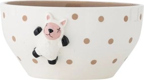 Bol pentru copii alb/maro din gresie ø 14 cm Dolly – Bloomingville Mini