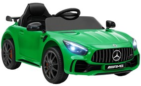 AIYAPLAY Mașină Electrică pentru Copii, Mercedes, 3-5 km/h, Telecomandă, Lumină & Muzică, Verde | Aosom Romania