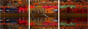 Tablou - Loc pentru baie de vară (cu ceas) (90x30 cm)