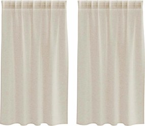vidaXL Cortină din Voile 2 pcs Nisipiu 140 x 140 cm Poliester