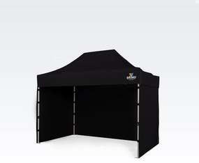 Cort petrecere 2x3m - cu 3 pereți - Negru