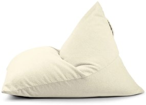 Fotoliu bean bag crem cu tapițerie din țesătură bouclé Razz – SLOWDOWN