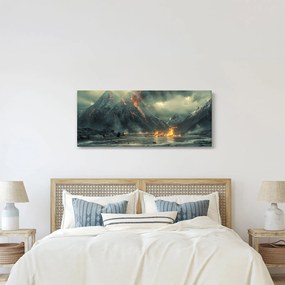 Tablou - Erupție vulcanică (120x50 cm)