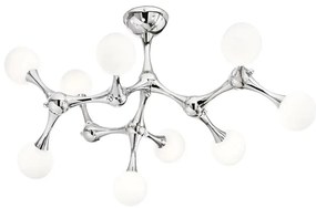 Lustră LED aplicată Ideal Lux NODINO 9xG9/3W/230V crom lucios/alb