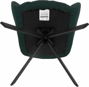 Scaun de design, ţesătură verde, KOMODO