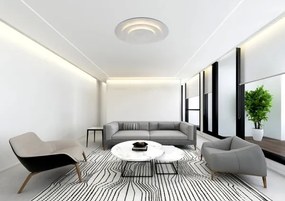 Globo 48465-40S - Plafonieră LED HEDA 40W/230V 3000K Ø 49 cm argintie