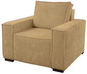 Fotoliu cu taburet SMART SET, mustariu