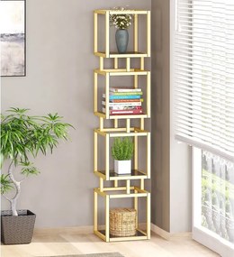 Biblioteca Art din metal culoare auriu 150 cm