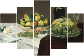 Tablou - Edouard Manet, Still Life with Melon and Peaches, reproducere (150x105 cm)