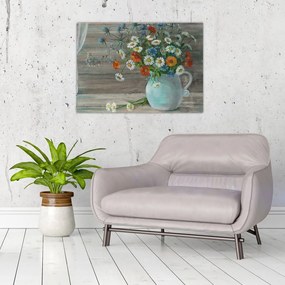 Tablou - Pictură în ulei, flori de câmp (70x50 cm)