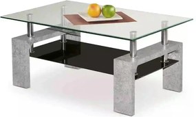 Masuta DIANA INTRO, transparent/gri beton, 100x60x45 cm