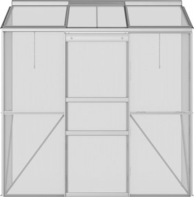 Outsunny Solar de prindere, Ușă glisantă, Ferestre de acoperiș, Policarbonat+Aluminiu, Culoare: Argintiu, 192 x 68 x 196 cm | Aosom Romania