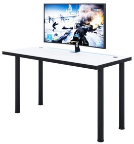 Masă PC gaming Gamer X (Alb + Negru) (cu iluminat LED RGB). 1054983