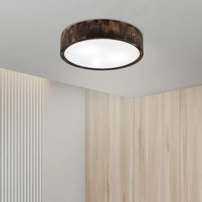 Plafonieră baie OAK SMOKY 3xE27/15W/230V IP54, 37,5 cm, stejar maro