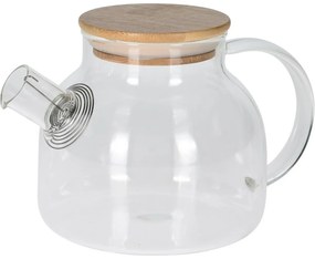 Ceainic EH din sticlă cu capac din bambus, 1 l
