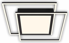 Brilo - Plafonieră LED 51,5x51,5 cm, neagră, 2x LED/16W/230V + LED/19W