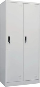 vidaXL Șifonier, gri deschis, 80x50x180 cm, oțel