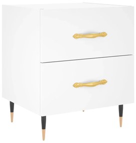 vidaXL Noptieră, alb, 40x35x47,5 cm, lemn compozit