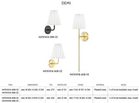 Aplica de perete design modern DEMI big, alama antichizata