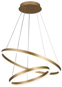 Lustră LED dimabilă pe cablu Brilagi CIRCLE LED/70W/230V 3000-6500K auriu + telecomandă