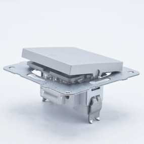 Intrerupator simplu cu revenire, Argintiu, 10A, Panasonic Arkedia Slim/Karre Plus