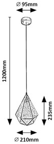 Lustra, Pendul design modern Norah albastru