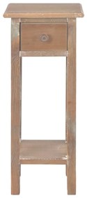 Masa laterala din lemn, maro, 27x27x65,5 cm, lemn 1, Maro