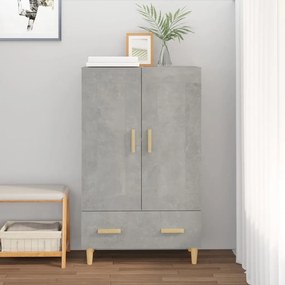 vidaXL Dulap înalt, gri beton, 70x31x115 cm, lemn compozit