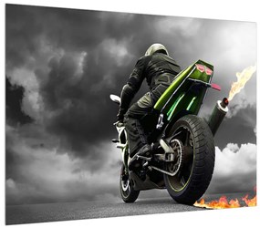 Tablou cu motociclist pe motocicletă (70x50 cm), în 40 de alte dimensiuni noi