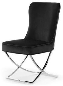 Scaun tapitat Scarlet negru/silver h97 cm