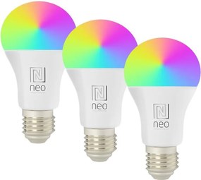Immax NEO 07794CDO - set de 3 becuri LED RGB+CCT dimabile E27/14W/230V, Wi-Fi + telecomandă