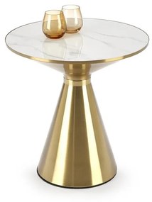 Masuta de cafea Tribeca - marmura alba/gold