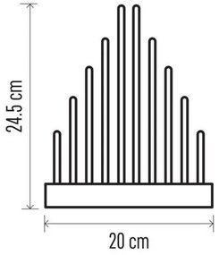 Sfeșnic LED de Crăciun 10xLED/3xAA alb