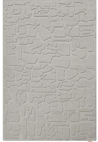 Covor gri din lână 200x300 cm Morphic Dunes – Agnella