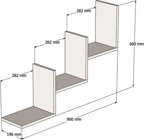 Raft de perete, Mist Homs, stajer, 90 x 60 x 19.6 cm, PAL