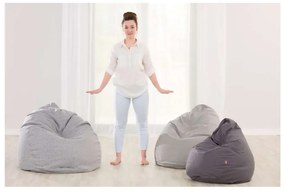 Fotoliu bean bag roșu Posh Velvet - Yellow Tipi
