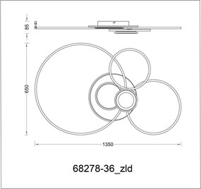 Lustra LED cu telecomanda design circular BELTRAN