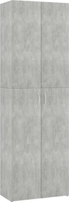 vidaXL Dulap de birou, gri beton, 60x32x190 cm, lemn prelucrat