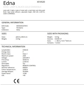 Lustra LED cu telecomanda design modern Edna