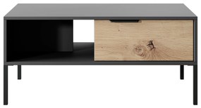 Măsuță de cafea Rastafa 2S (Stejar artisan + Negru). 1071384