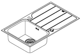 GROHE 31571SD1 - Chiuvetă K500 860 × 500 mm, inox