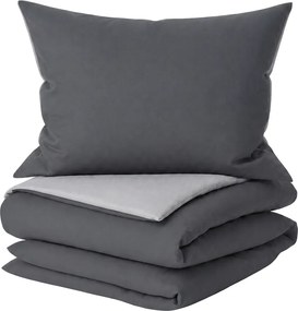 Lenjerie de pat din bumbac LITS gri deschis Dimensiune lenjerie de pat: 2 ks 60 x 70 cm | 240 x 200 cm