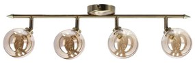 Plafonieră în culoarea bronz cu abajur din sticlă ø 10 cm Rodia – Candellux Lighting