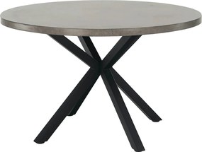 Masa MEDOR, gri carbon/negru, 120x120x76 cm