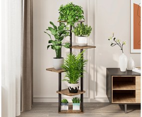 Suport metalic pentru fori Anita (negru + lemn rustic). 1065332